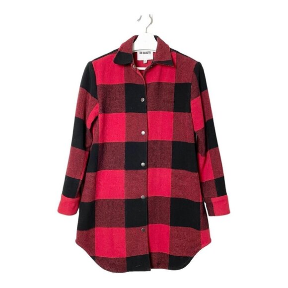 BB Dakota Olive Buffalo Plaid Wool Blend Jacket - Picture 2 of 13